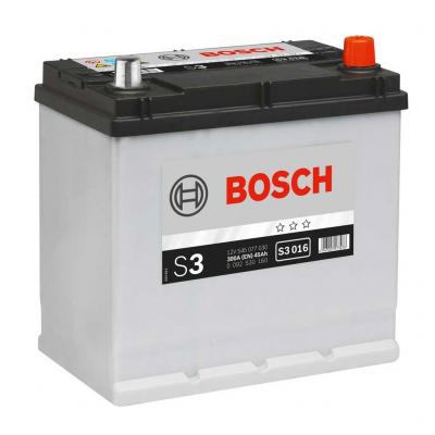 Bosch S3 0 092 S30 160 akkumulátor, 12V 45Ah 300A J+ japán, vastag sarus